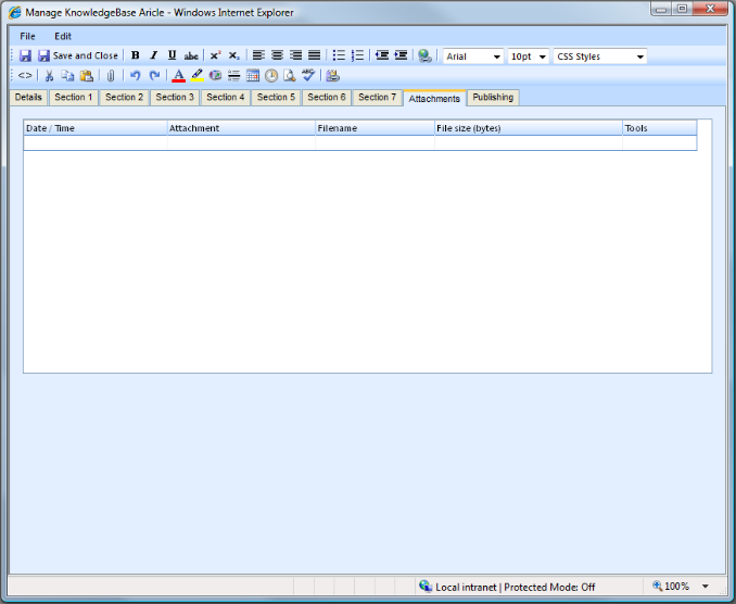 Knowledge Base - Adding an Article